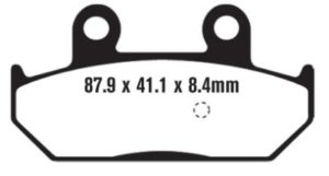 Dimensions des plaquettes de freins SFA 412