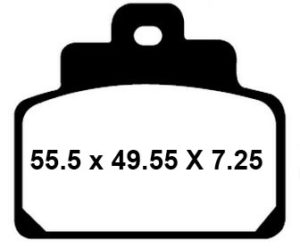 Dimensions des plaquettes de freins SFA 459/681